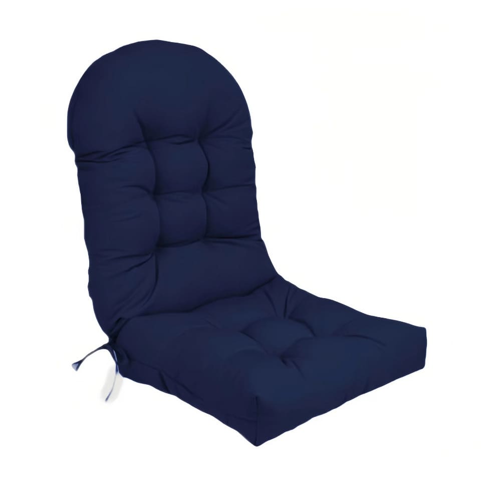Navy blue chair cushion on a white background