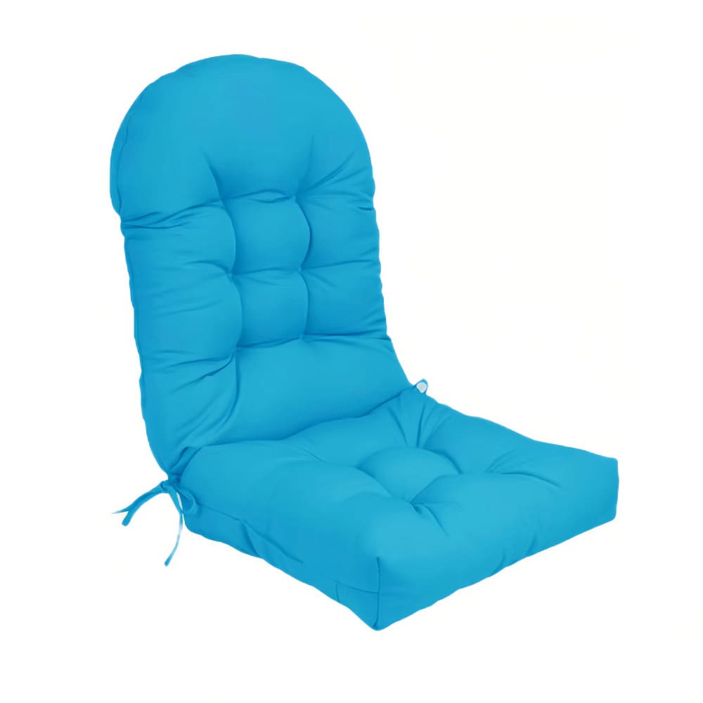 Blue chair cushion on a white background