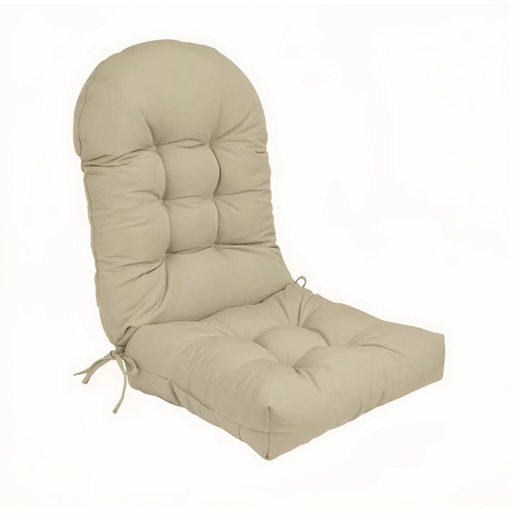 Beige chair cushion on a white background