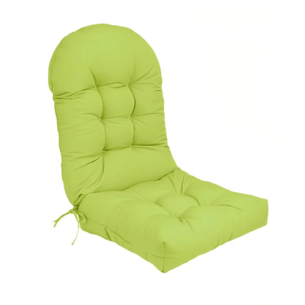 Green chair cushion on a white background