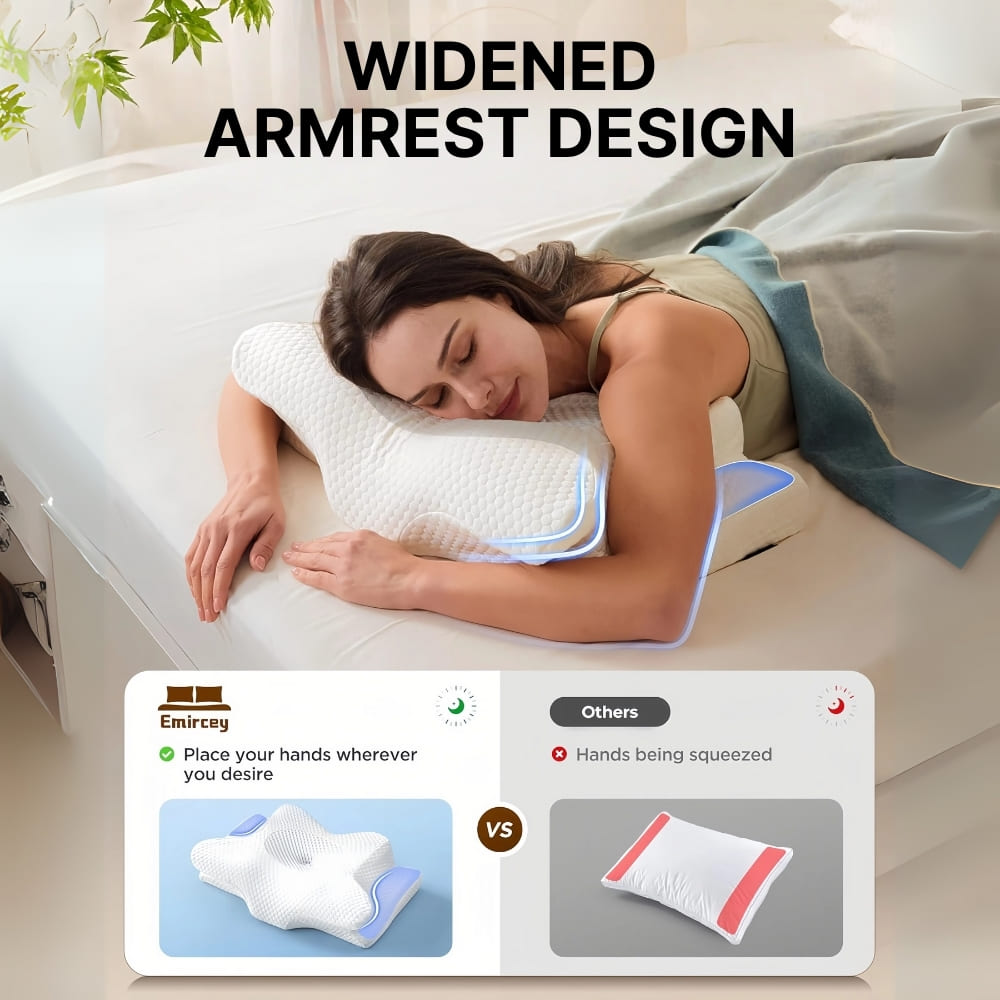 Byeche™ Dream Without Pain Cervical Pillow – Cooling Orthopedic Neck Support for Side, Back & Stomach Sleepers