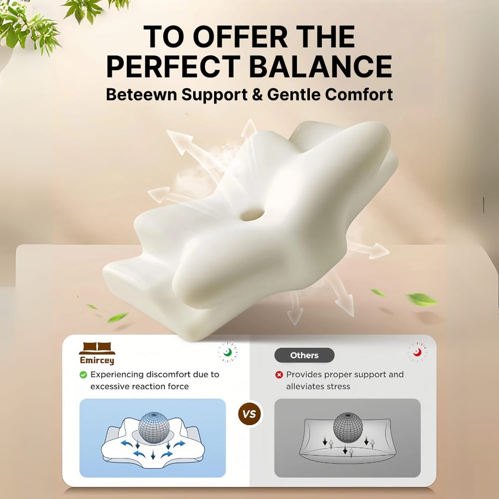 Byeche™ Dream Without Pain Cervical Pillow – Cooling Orthopedic Neck Support for Side, Back & Stomach Sleepers