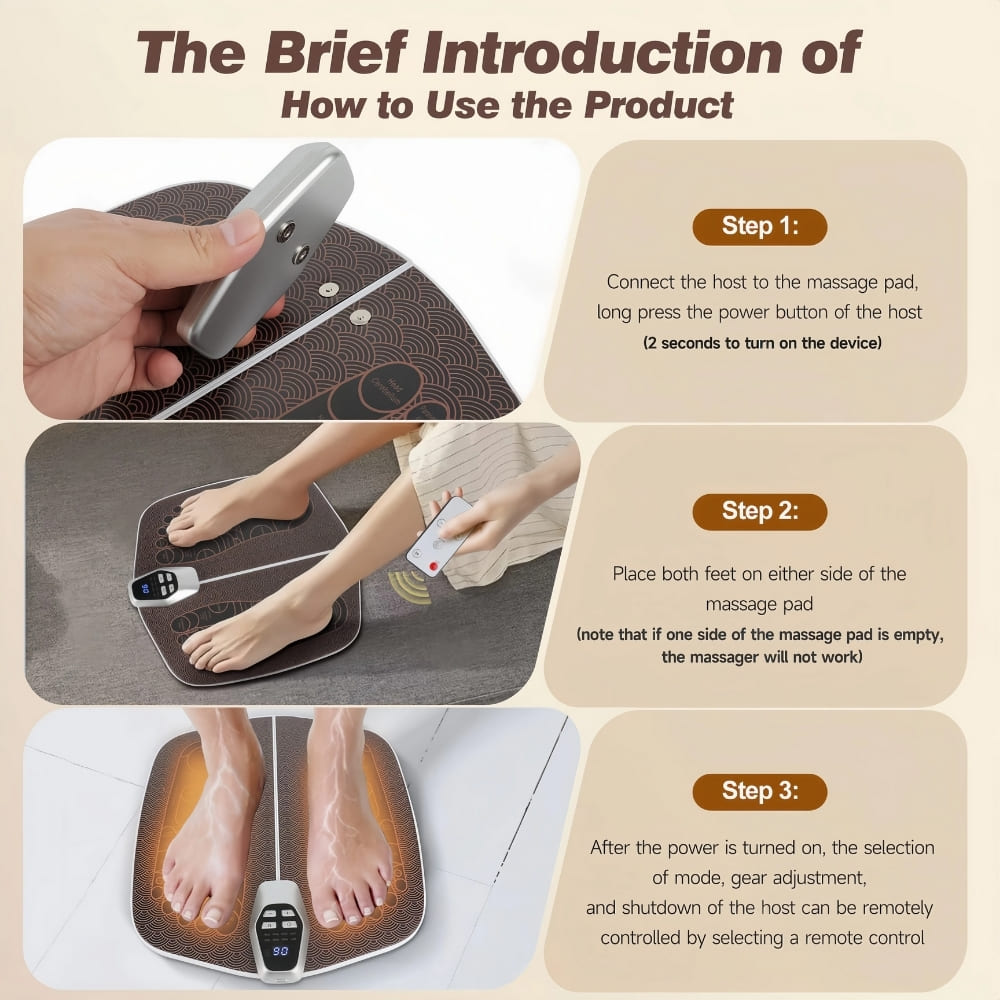 Byeache™ EMS Foot Massager for Pain Relief & Improved Circulation