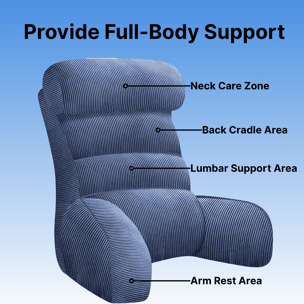 Byeache™ Large Back Pillow for Bed Support