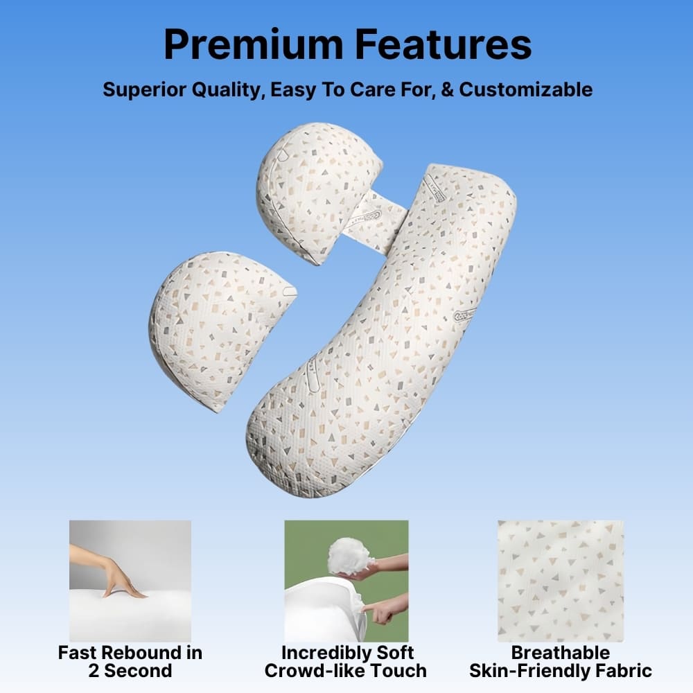 Byeche™ Maternity Full Body Support Pillow Bundle