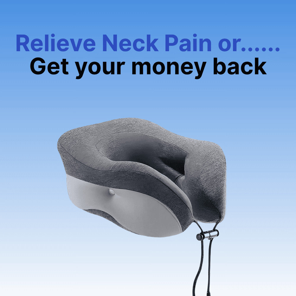 Byeache™ Memory Foam Neck pain Relief Travel Pillow