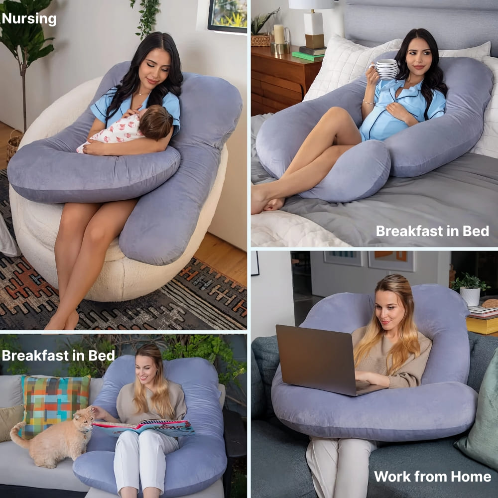 Pregnancy Pillow for Sleeping – U-Shaped Full Body Support Pillow