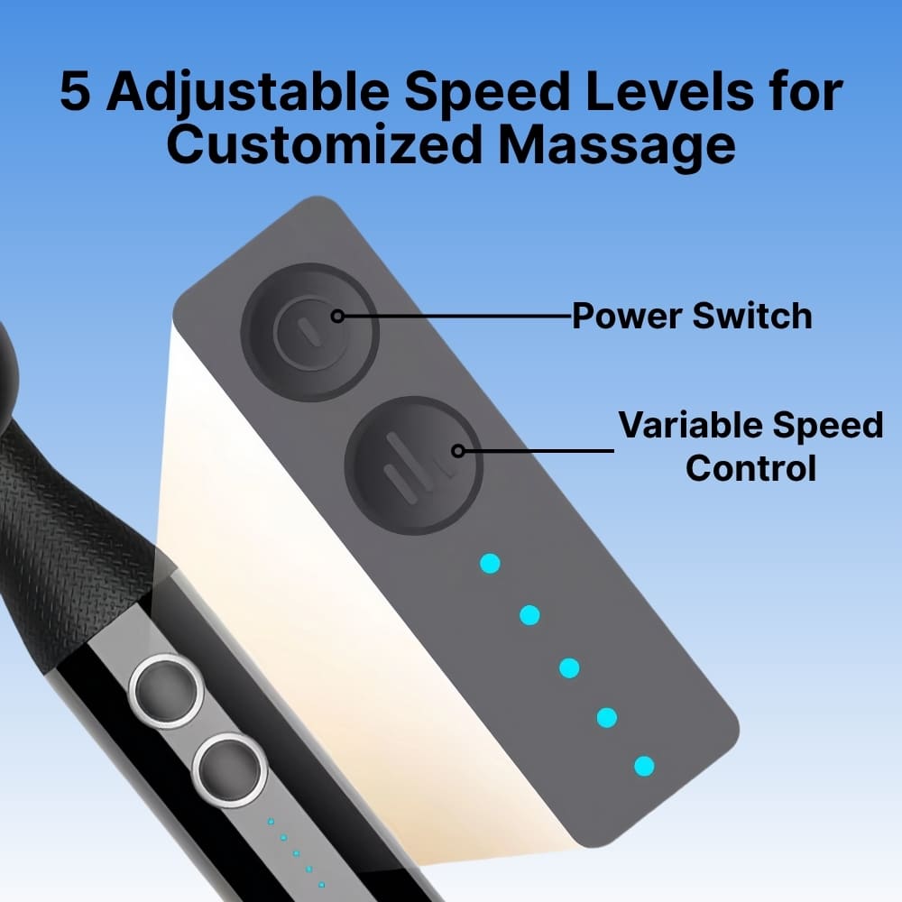 Byeache™ Upgraded Massage Gun with Long Handle – Target Neck, Shoulders, Waist & Legs