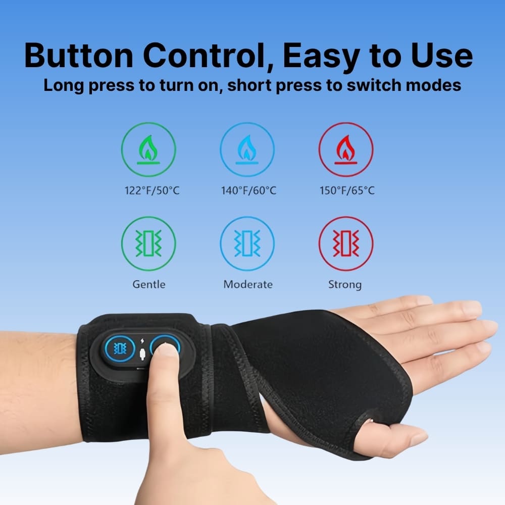 Byeache™ Wireless Hand & Wrist Heat Wrap for Pain Relief