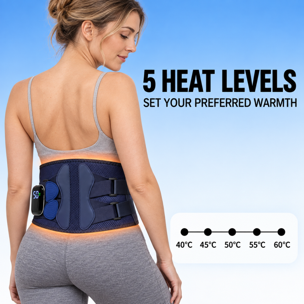 Byeache™ Heated Vibrating Lumbar Support Belt
