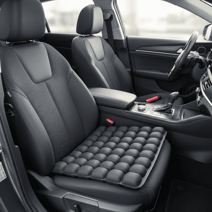 Byeache black 3D inflatable seat cushion in car with red pump