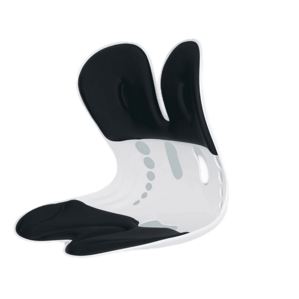 Silicone wrist guard with black and white design on a white background
