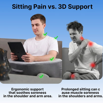 Byeache™ Ergonomic Gaming & Reading Lap Pillow with Armrests