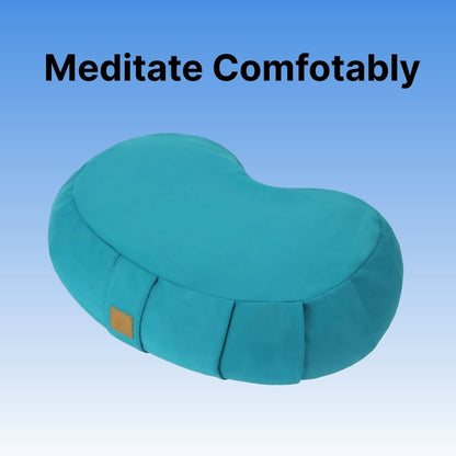 Byeache™ Ergonomic Crescent Meditation cushion(Buckwheat Filled)