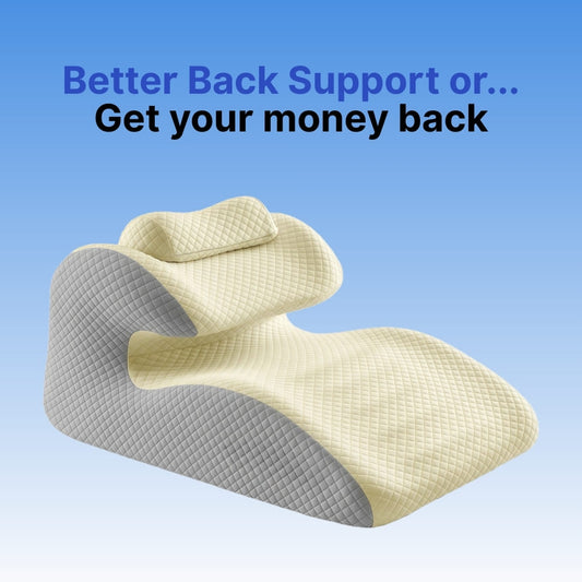Byeache™ Ergonomic Memory Foam Wedge Pillow for Back & Leg Support