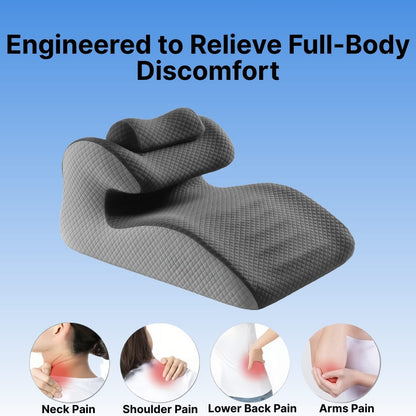 Byeache™ Ergonomic Memory Foam Wedge Pillow for Back & Leg Support