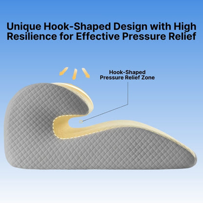 Byeache™ Ergonomic Memory Foam Wedge Pillow for Back & Leg Support