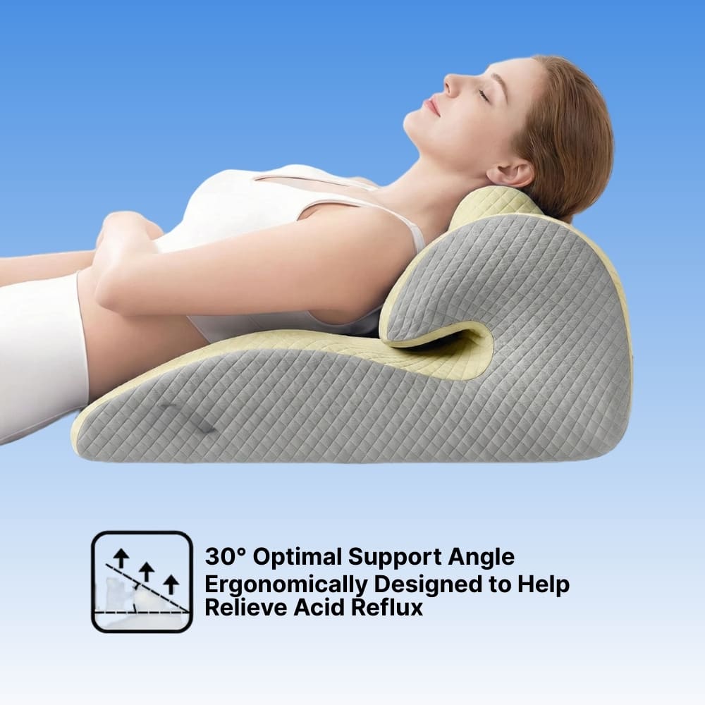 Byeache™ Ergonomic Memory Foam Wedge Pillow for Back & Leg Support