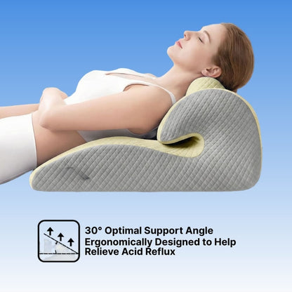 Byeache™ Ergonomic Memory Foam Wedge Pillow for Back & Leg Support