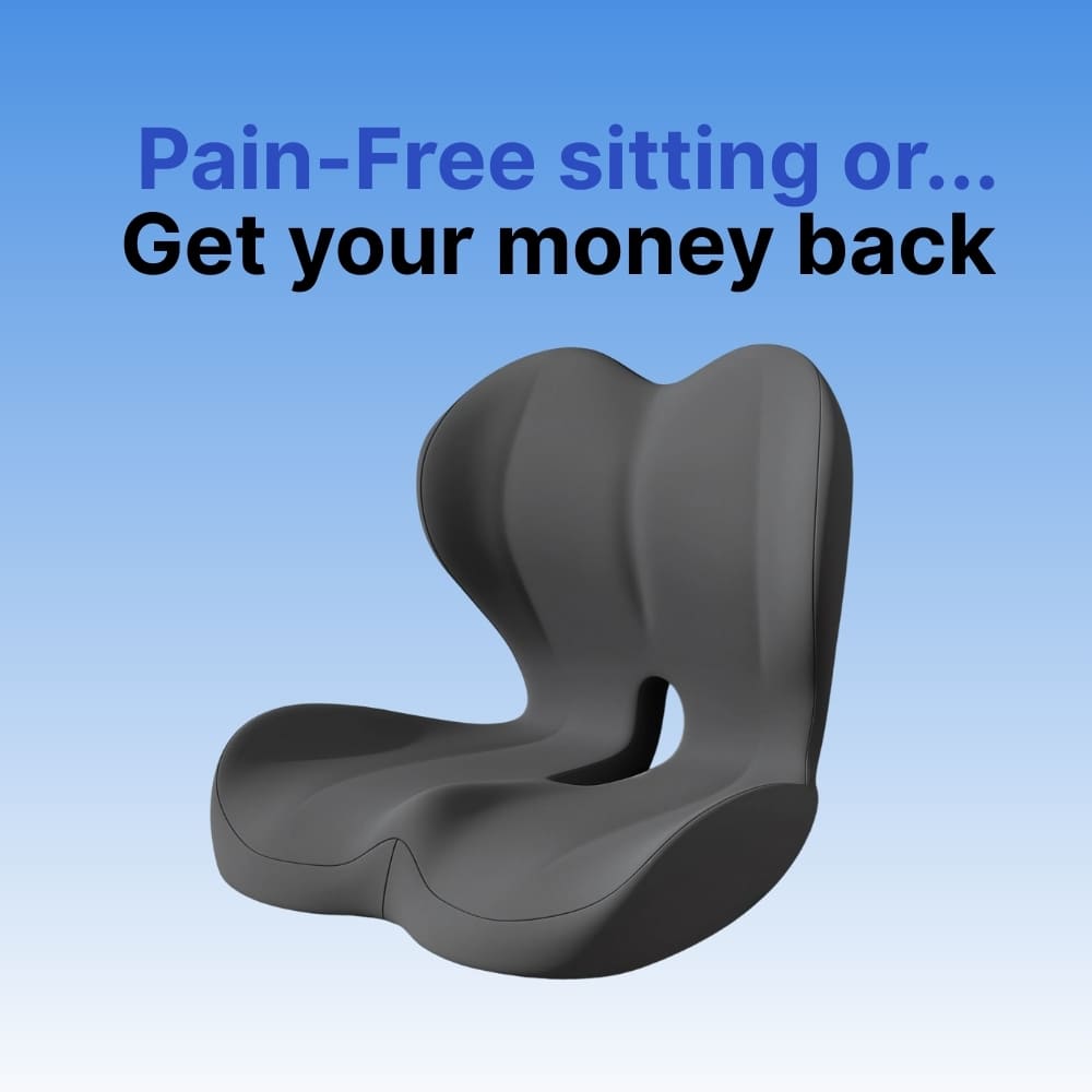 Byeache™ High-Back All-in-One Orthopedic Seat Cushion (Full Spine Support)