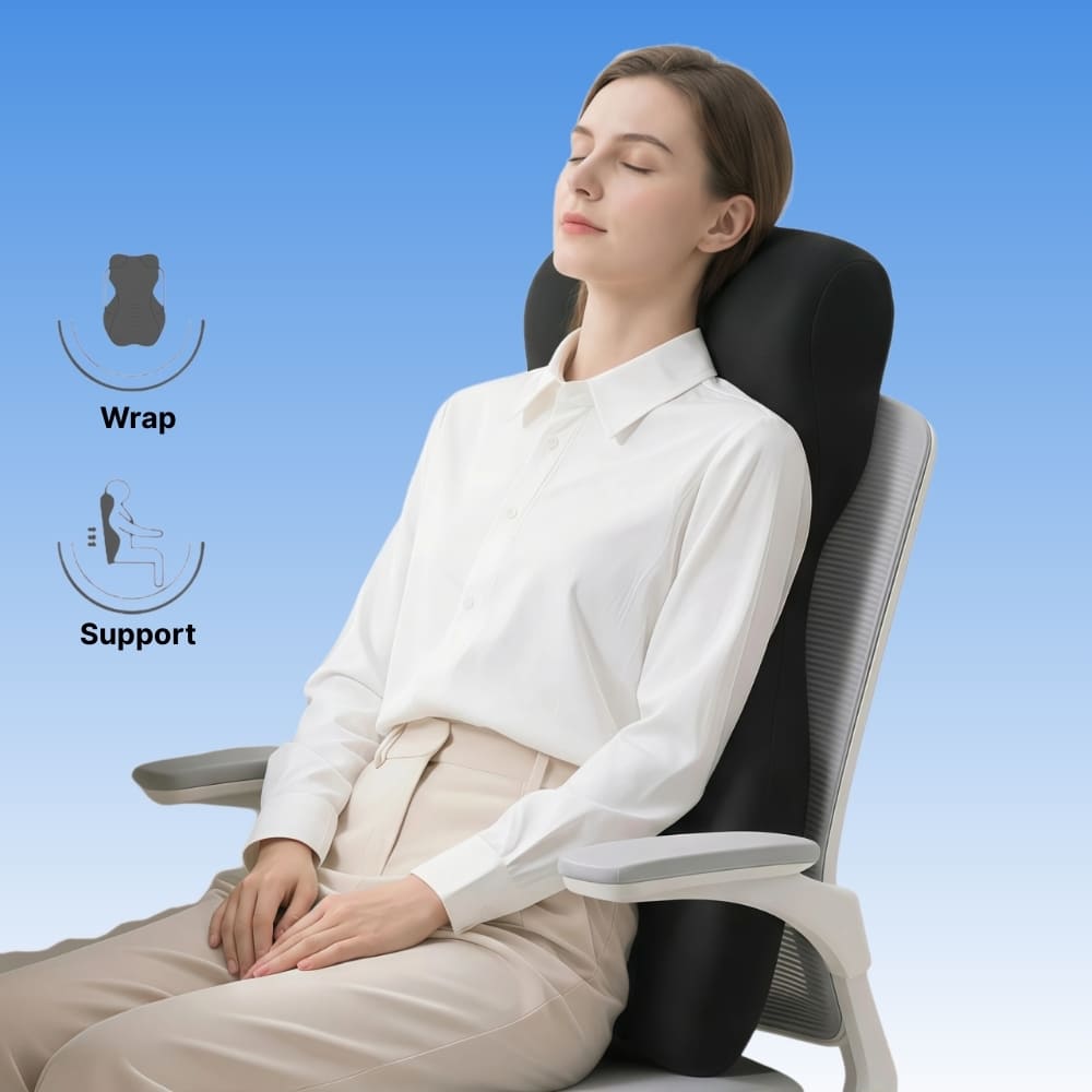 Byeache™ High-Back Lumbar Support Cushion with Adjustable Slider