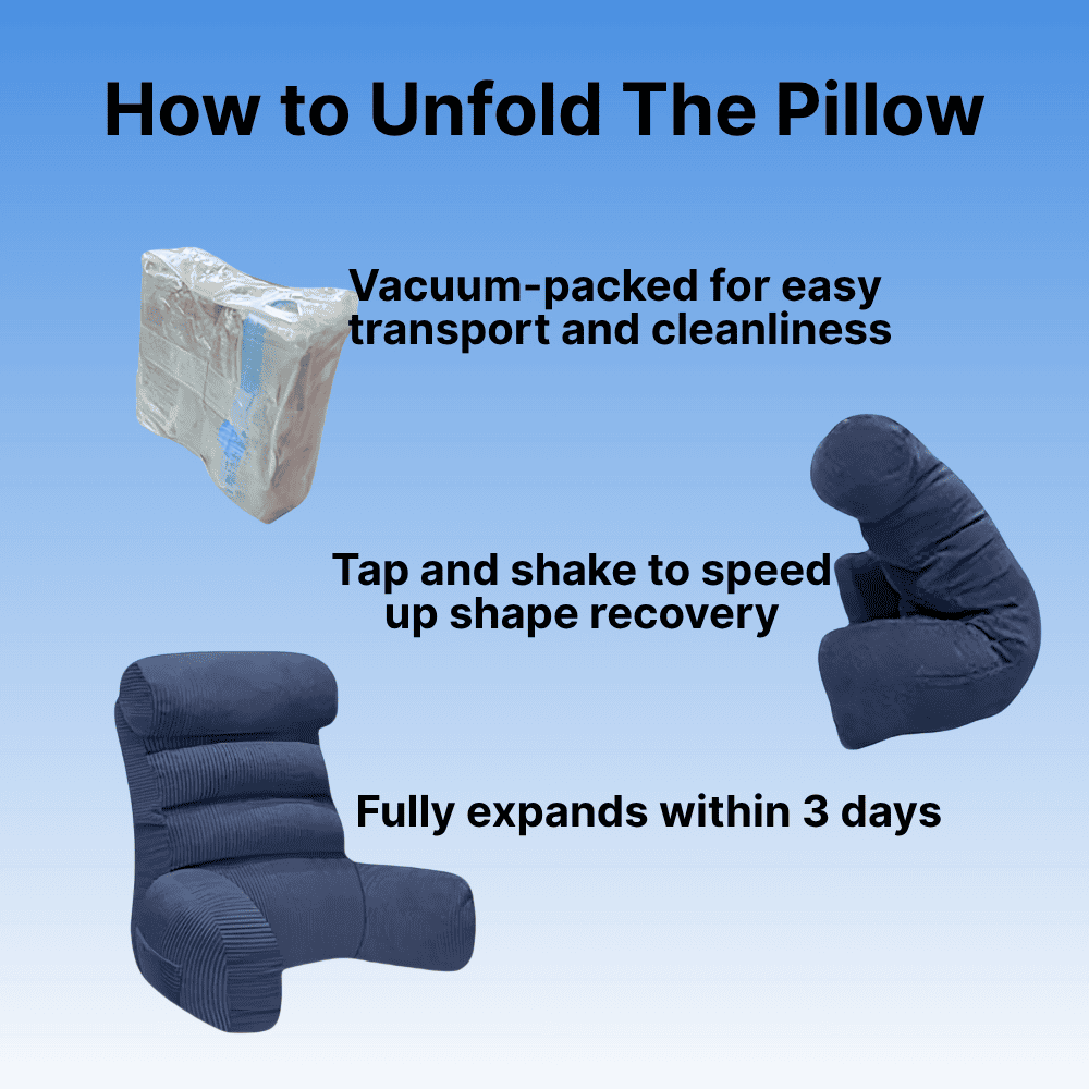 Byeache™ Large Back Pillow for Bed Support