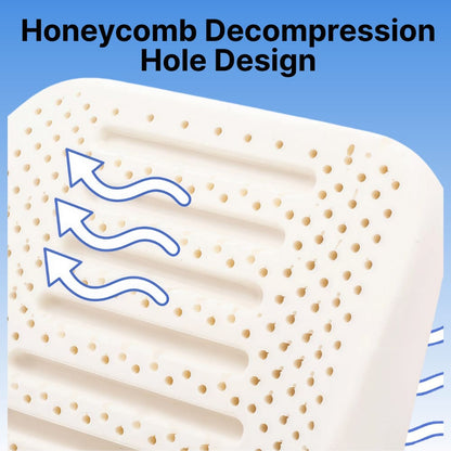 ByeAche natural latex lumbar cushion with honeycomb decompression hole design