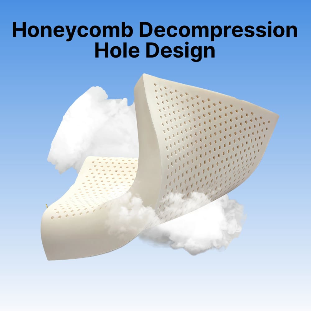 Byeache natural latex pillow with honeycomb decompression holes against sky