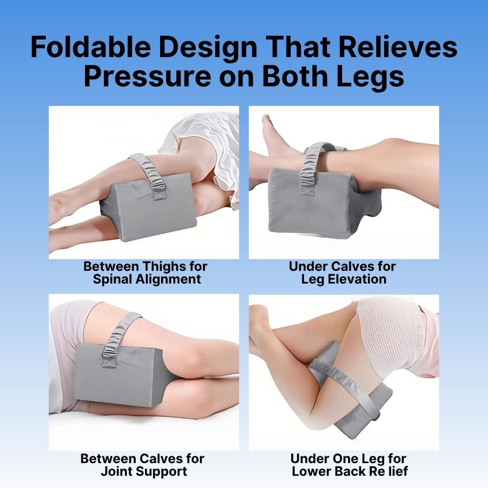 Foldable design for pressure relief on legs with usage examples.