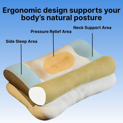 Byeache™ Orthopedic Cervical Pillow – Neck Support, Pain Relief & Snore Reduction for All Sleep Positions