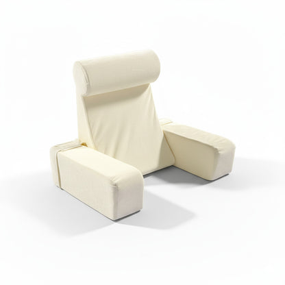 Byeache™ cream-colored back pillow for sitting up in bed