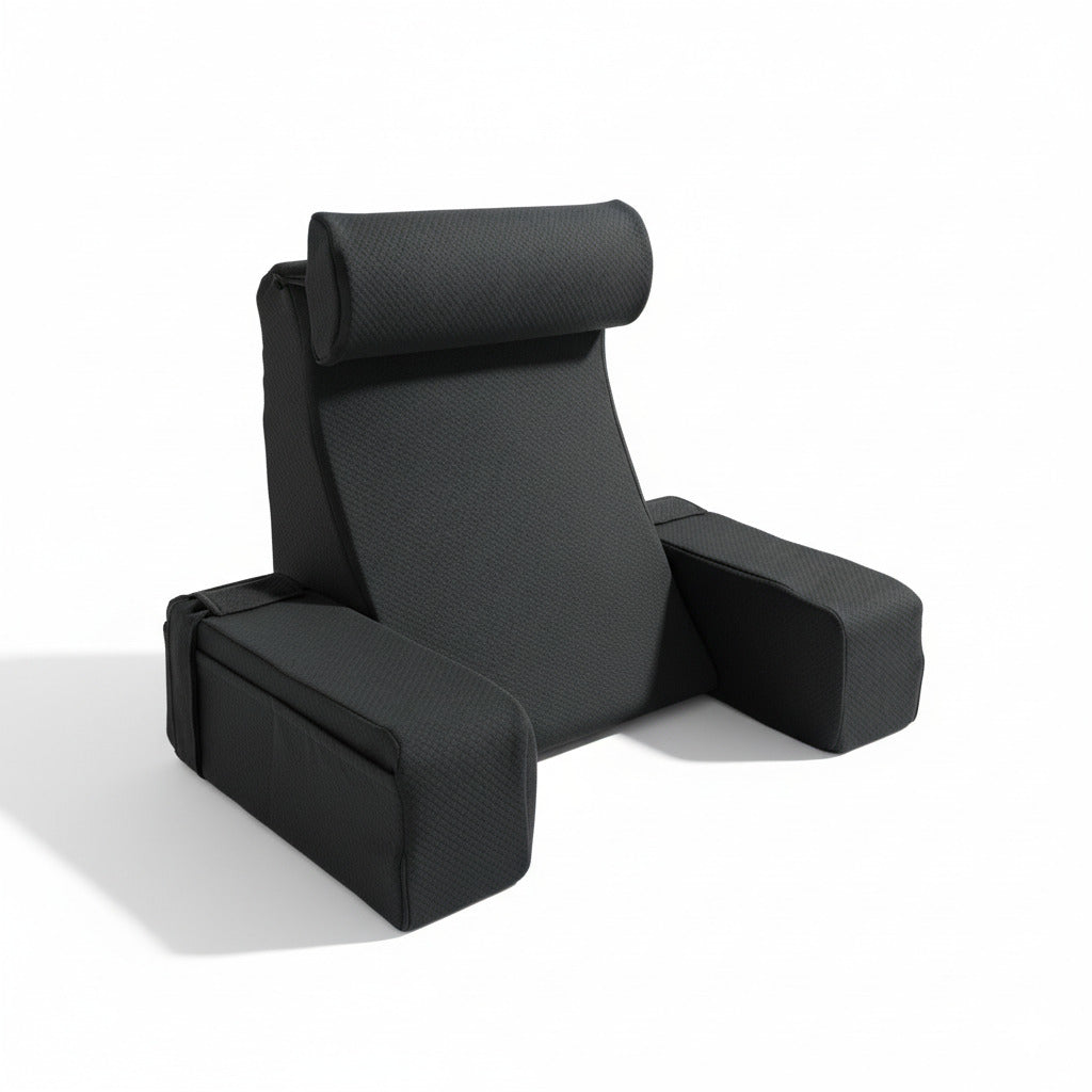 Byeache deep gray back pillow for sitting up in bed, gaming