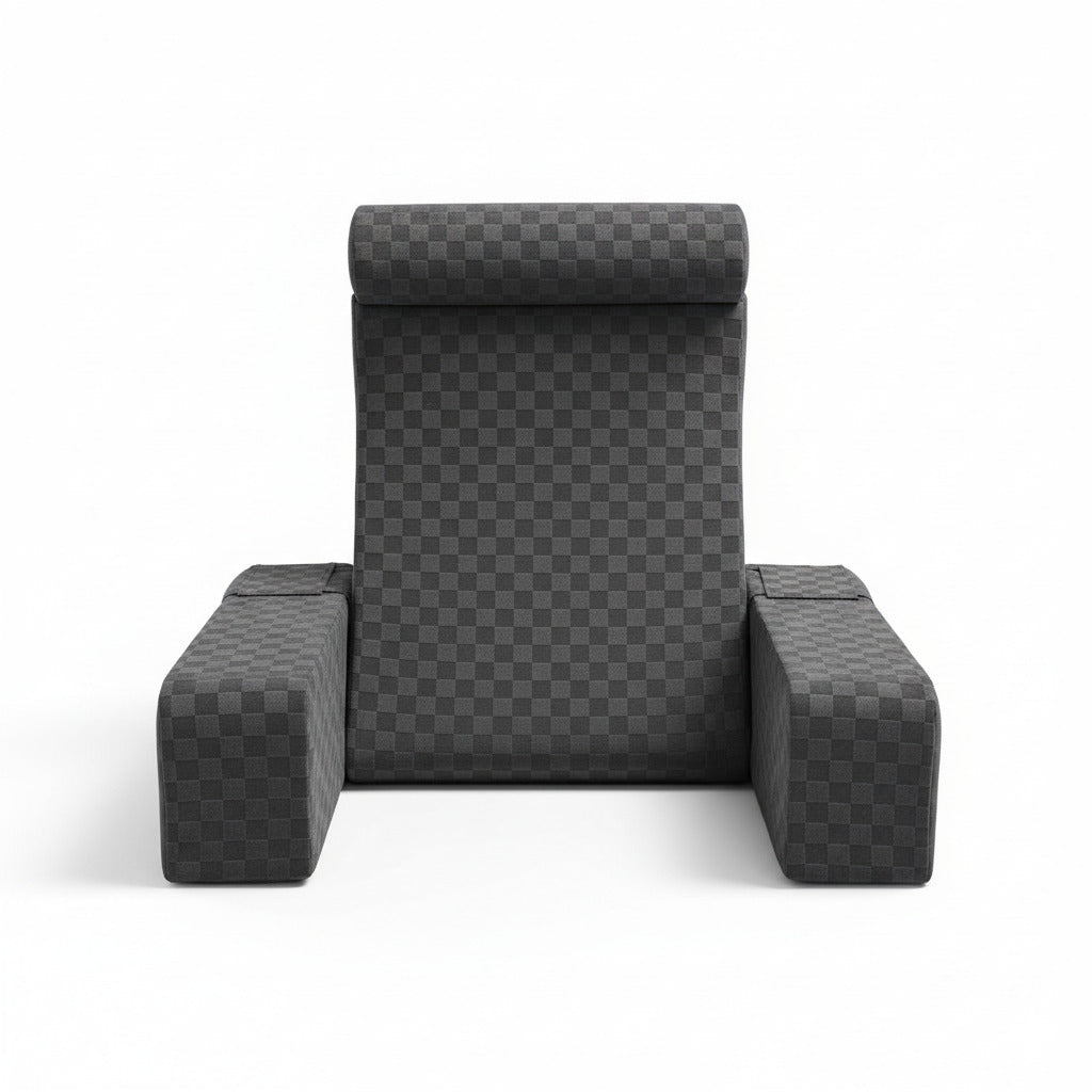 Byeache™ black mesh back pillow for sitting up in bed