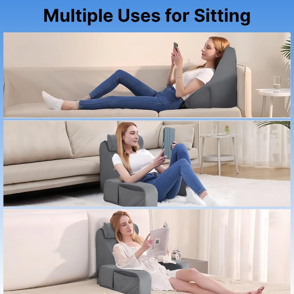 Byeache™ Cushion Pillow for Sitting Up in Bed, Gaming, Reading, or Watching TV