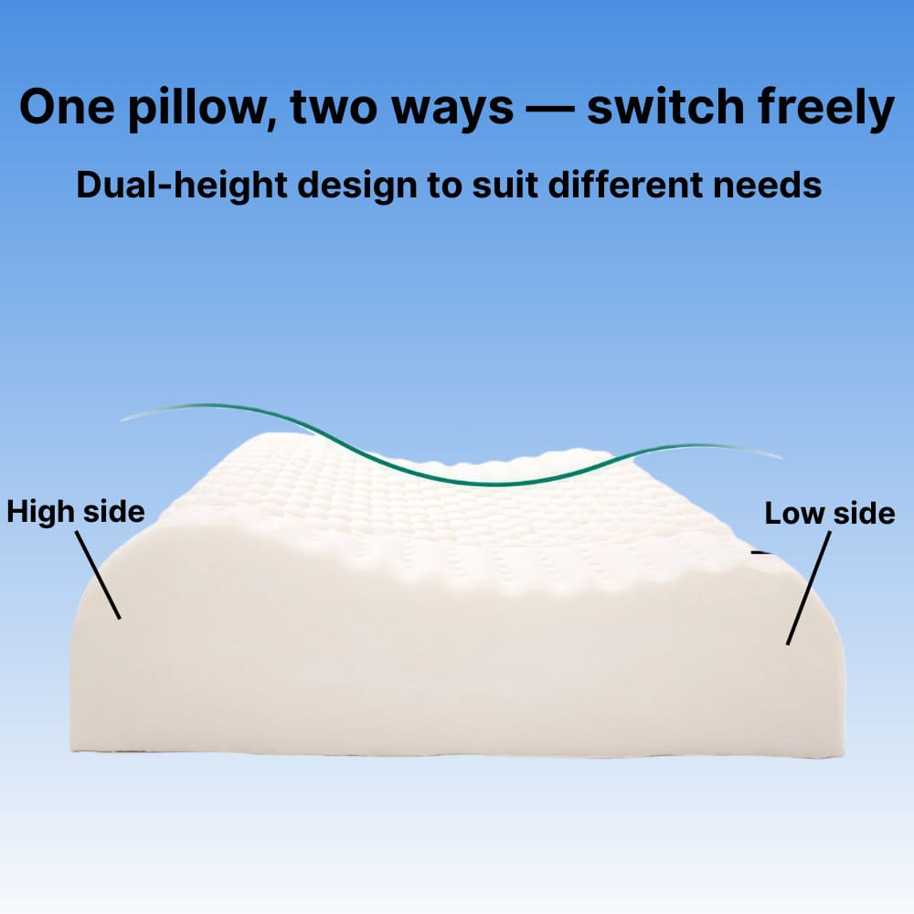 ByeAche™ Textured Natural Latex Pillow with Comfort-Enhancing Raised Dots