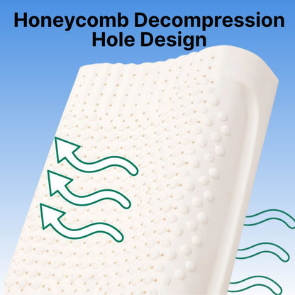 ByeAche™ Textured Natural Latex Pillow with Comfort-Enhancing Raised Dots