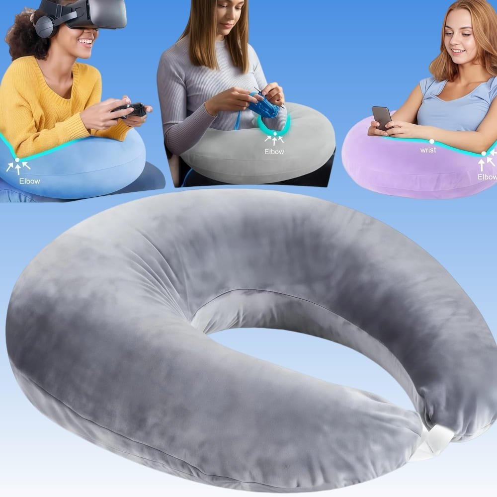 Byeache™ U-Shaped Crochet & Gaming Lap Pillow (Ergonomic Arm Rest)