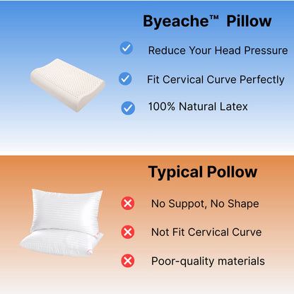 ByeAche™ Ultra-Slim Natural Latex Neck Pillow – Soft, Supportive & Resilient