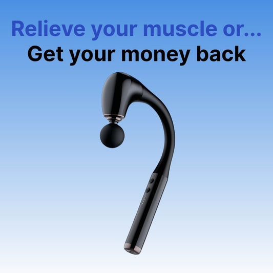 Byeache™ Upgraded Massage Gun with Long Handle – Target Neck, Shoulders, Waist & Legs