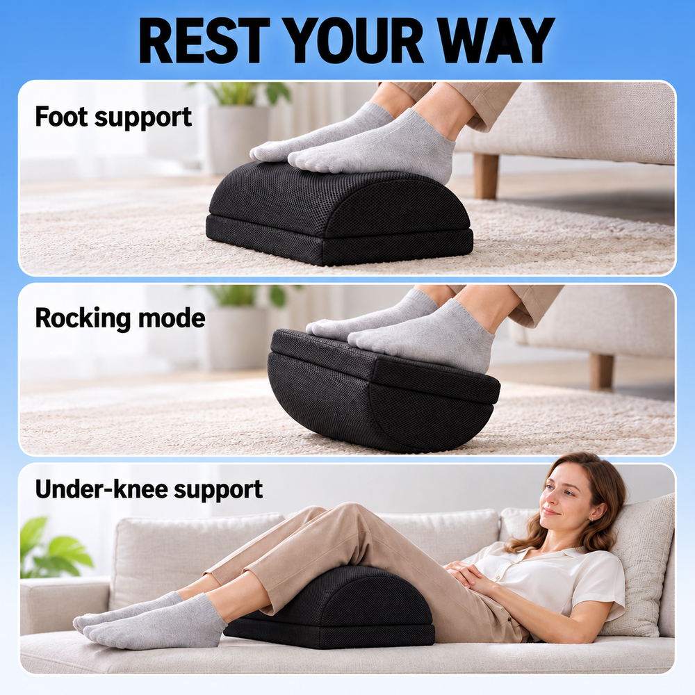 Byeache™ Adjustable Foam Footrest