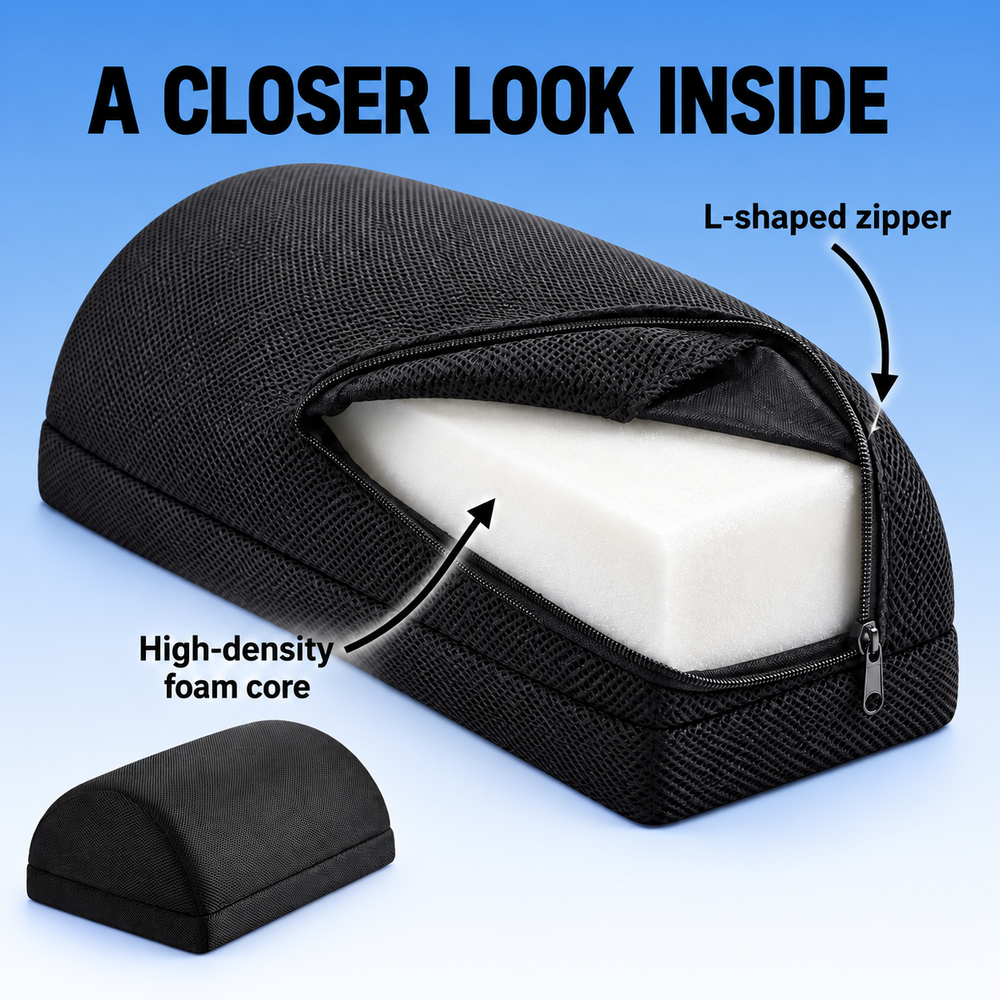 Byeache™ Adjustable Foam Footrest