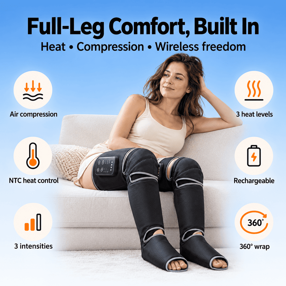Byeache™ Full-Leg Air Compression Massager with Heat