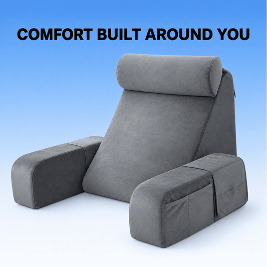 Byeache™ Back Pillow for Sitting Up in Bed, Gaming, Reading, or Watching TV