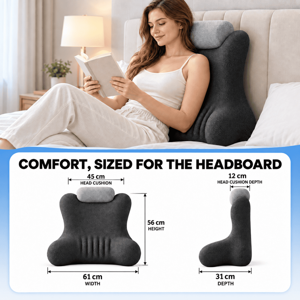 Byeache™ Headboard Backrest Wedge Pillow Bedroom Reading
