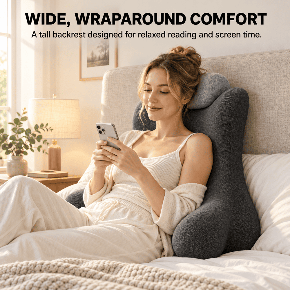 Byeache™ Headboard Backrest Wedge Pillow Bedroom Reading
