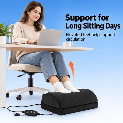 Byeache Double-Layer Heated Footrest