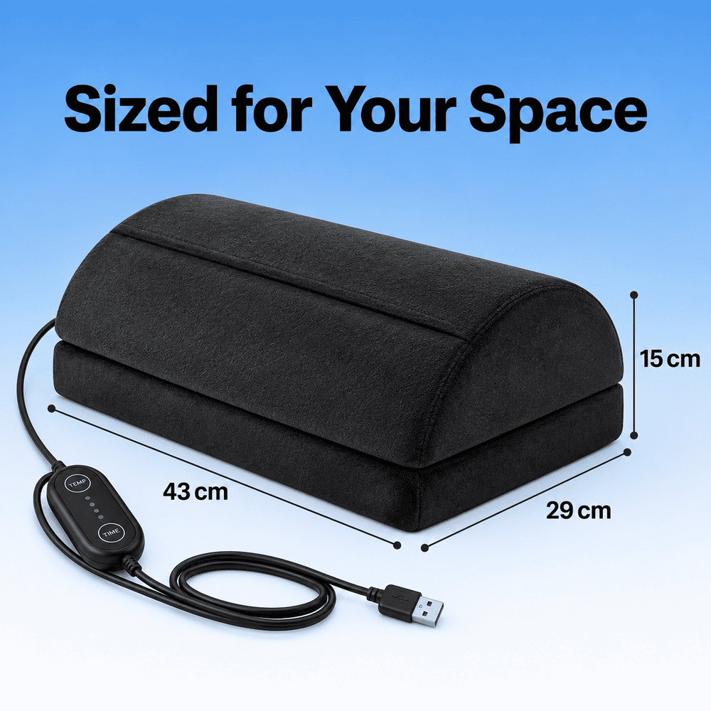 Byeache Double-Layer Heated Footrest