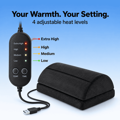 Byeache Double-Layer Heated Footrest
