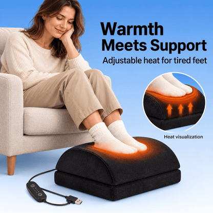 Byeache Double-Layer Heated Footrest
