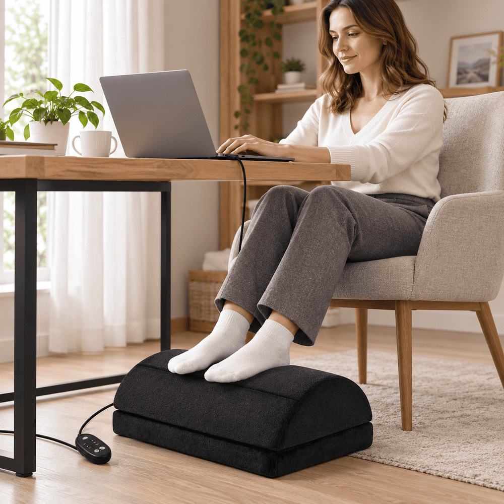 Byeache Double-Layer Heated Footrest